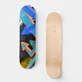 Graffiti Arrows en Halftone Effect Skateboard (Voorkant)
