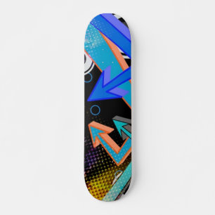Graffiti Arrows en Halftone Effect Skateboard