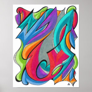 Graffiti Art afdrukken Poster