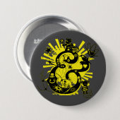 Graffiti Art Ampersand Ronde Button 7,6 Cm (Voorkant /achterkant)