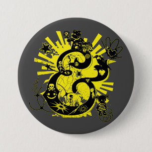 Graffiti Art Ampersand Ronde Button 7,6 Cm