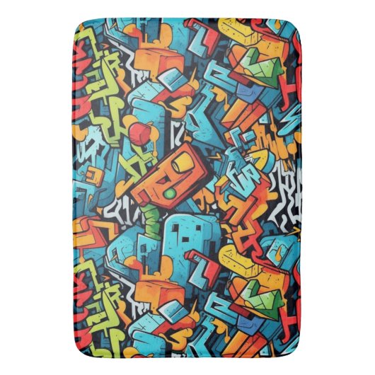 Graffiti Art Bath Mat (Voorkant Verticaal)