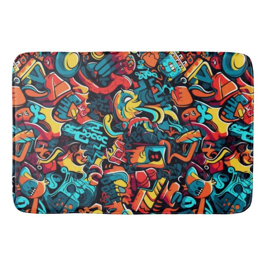 Graffiti Art Bath Mat (Voorkant)