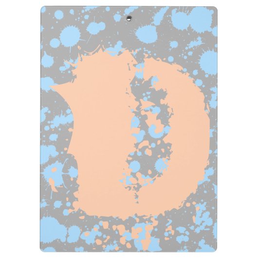 Graffiti Art Black en Blue 90s Splatter Paint Klembord (Achterkant)