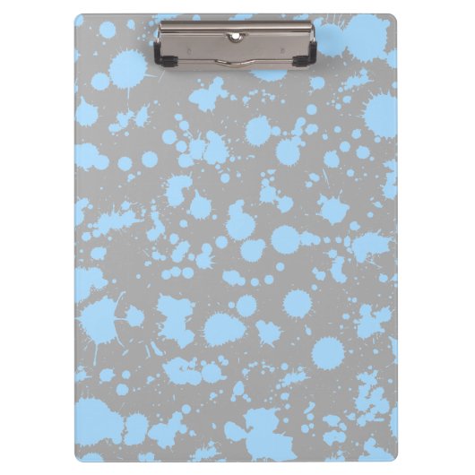 Graffiti Art Black en Blue 90s Splatter Paint Klembord (Voorkant)