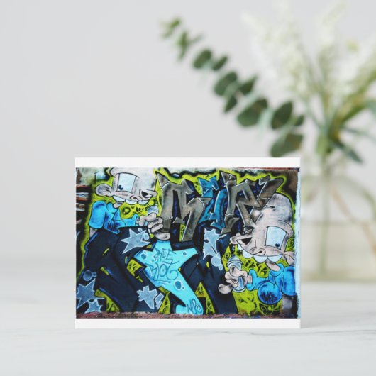 Graffiti Art Briefkaart (Staand voorkant)