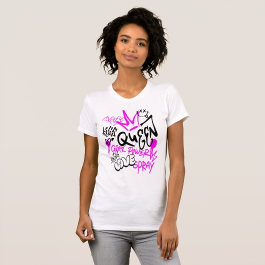 Graffiti Art Bubble Letters T-shirt (Voorkant volledig)