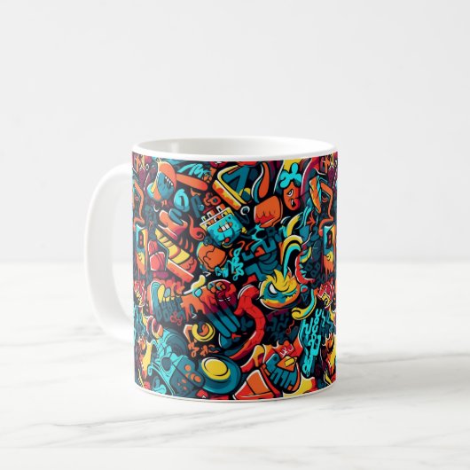 Graffiti Art Coffee Mok (Voorkant links)