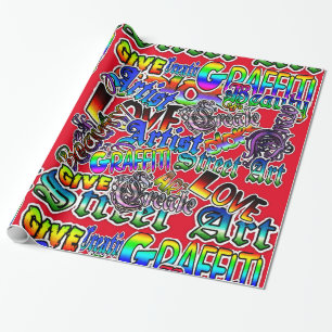 Graffiti Art Colorful Wrapping Paper Cadeaupapier