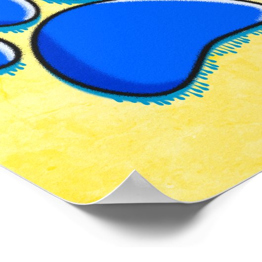 Graffiti Art Dog Paw Print (Hoek)