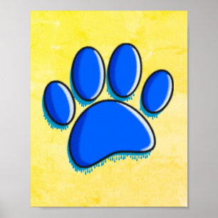 Graffiti Art Dog Paw Print