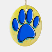Graffiti Art Dog Paw Print Keramisch Ornament (Rechts)
