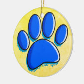 Graffiti Art Dog Paw Print Keramisch Ornament (Links)
