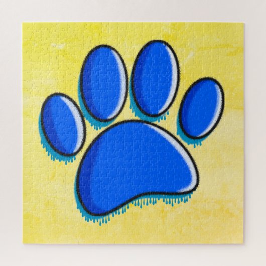 Graffiti Art Dog Paw Print Legpuzzel (Verticaal)