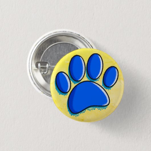 Graffiti Art Dog Paw Print Ronde Button 3,2 Cm (Voorkant /achterkant)