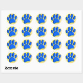 Graffiti Art Dog Paw Print Ronde Sticker (Vel)