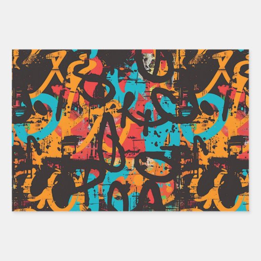 Graffiti Art Inpakpapier Vel (Voorkant 3)