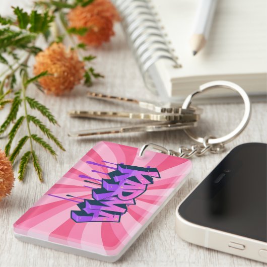 Graffiti art "KARMA" Sleutelhanger (Voorkant Rechts)