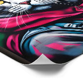 Graffiti Art of a Scottish Fold Cat Poster (Hoek)