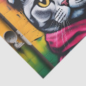 Graffiti Art of a Scottish Fold Cat Tissuepapier (Detail)