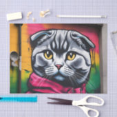 Graffiti Art of a Scottish Fold Cat Tissuepapier (Craft)