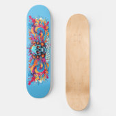 Graffiti Art Skull 6 - Keep on Rolin' Persoonlijk Skateboard (Voorkant)
