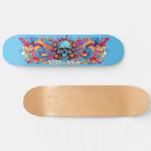 Graffiti Art Skull 6 - Keep on Rolin' Persoonlijk Skateboard (Horizontaal)