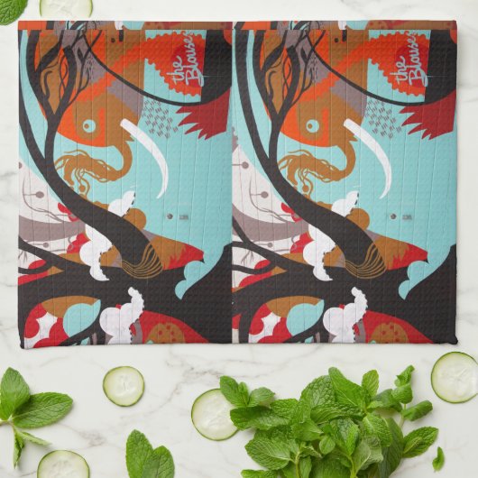 Graffiti Art Theedoek (Gevouwen)