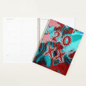 Graffiti Art Turquoise Roze Rood Gepersonaliseerd Planner (Display)