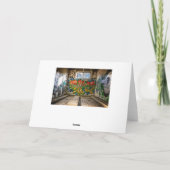 Graffiti Art Verlaten Gebouw Verjaardag Kaart (Achterkant)