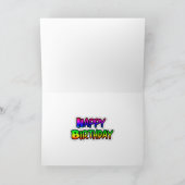 Graffiti Art Verlaten Gebouw Verjaardag Kaart (Binnen)