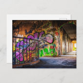 Graffiti Art Verloren verlaten gebouw Briefkaart (Voorkant / Achterkant)
