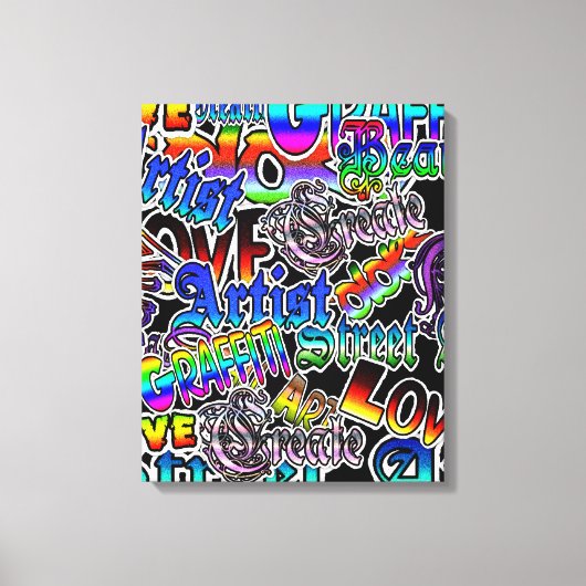 Graffiti Art Wrapped Canvas (Voorkant)