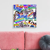 Graffiti Art Wrapped Canvas (Insitu (Woonkamer))