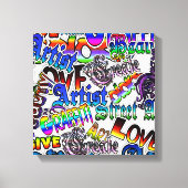 Graffiti Art Wrapped Canvas (Voorkant)