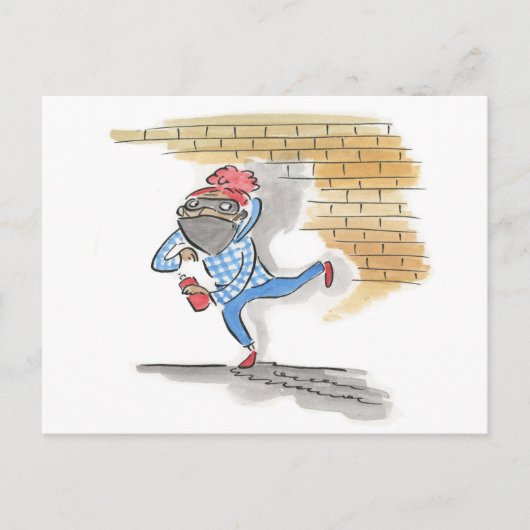 Graffiti-artiest Briefkaart (Voorkant)