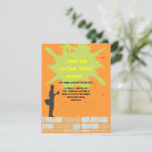 Graffiti Artist Bar Bat Mitzvah Invite Party Card Kaart (Staand voorkant)