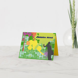 Graffiti Artist Bar Mitzvah Thank You Card Notitiekaartje