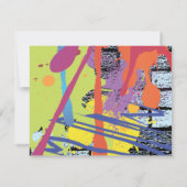 Graffiti Artist Girl Bat Mitzvah Invite Reply Card RSVP Kaartje (Achterkant)