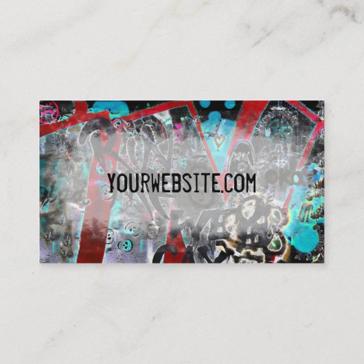 Graffiti Artist Grunge Urban Street Modern Visitekaartje (Achterkant)