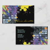 GRAFFITI ARTIST Party Event Planner Designer Kaart Visitekaartje (Voorkant / Achterkant)