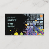 GRAFFITI ARTIST Party Event Planner Designer Kaart Visitekaartje (Achterkant)