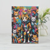 Graffiti Artist Street Cat 40e verjaardag Kaart (Staand voorkant)