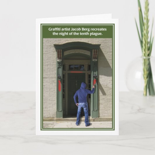 Graffiti Artist Tenth Plagune Funny Passover Card Kaart (Voorkant)