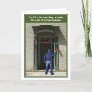 Graffiti Artist Tenth Plagune Funny Passover Card Kaart