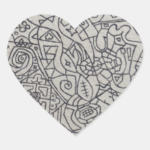 Graffiti Artwork Line Work Hart Sticker