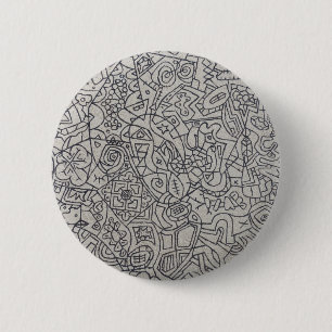 Graffiti Artwork Line Work Ronde Button 5,7 Cm