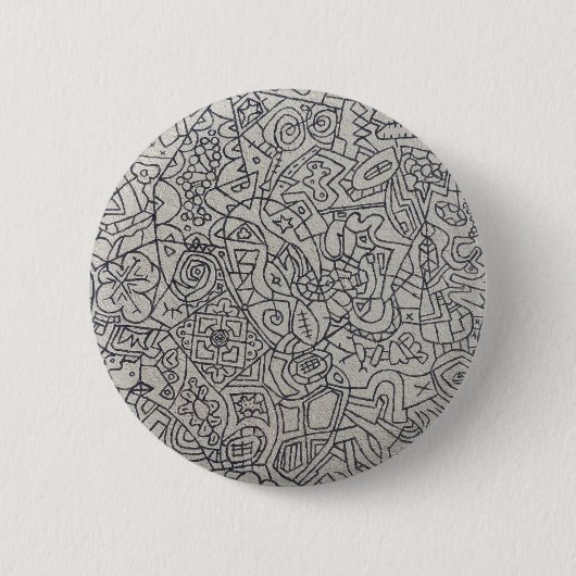 Graffiti Artwork Line Work Ronde Button 5,7 Cm (Voorkant)