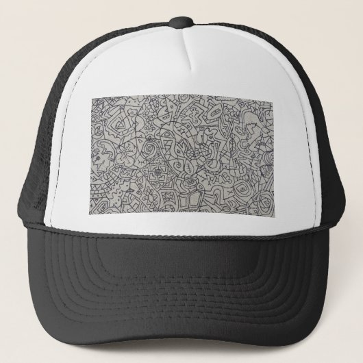 Graffiti Artwork Line Work Trucker Pet (Voorkant)