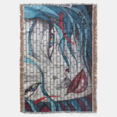 Graffiti Aziatisch meisje Deken (Voorkant Verticaal)